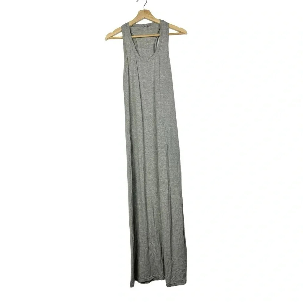Splendid Gray Scoop Neck Racerback Maxi Dress XS